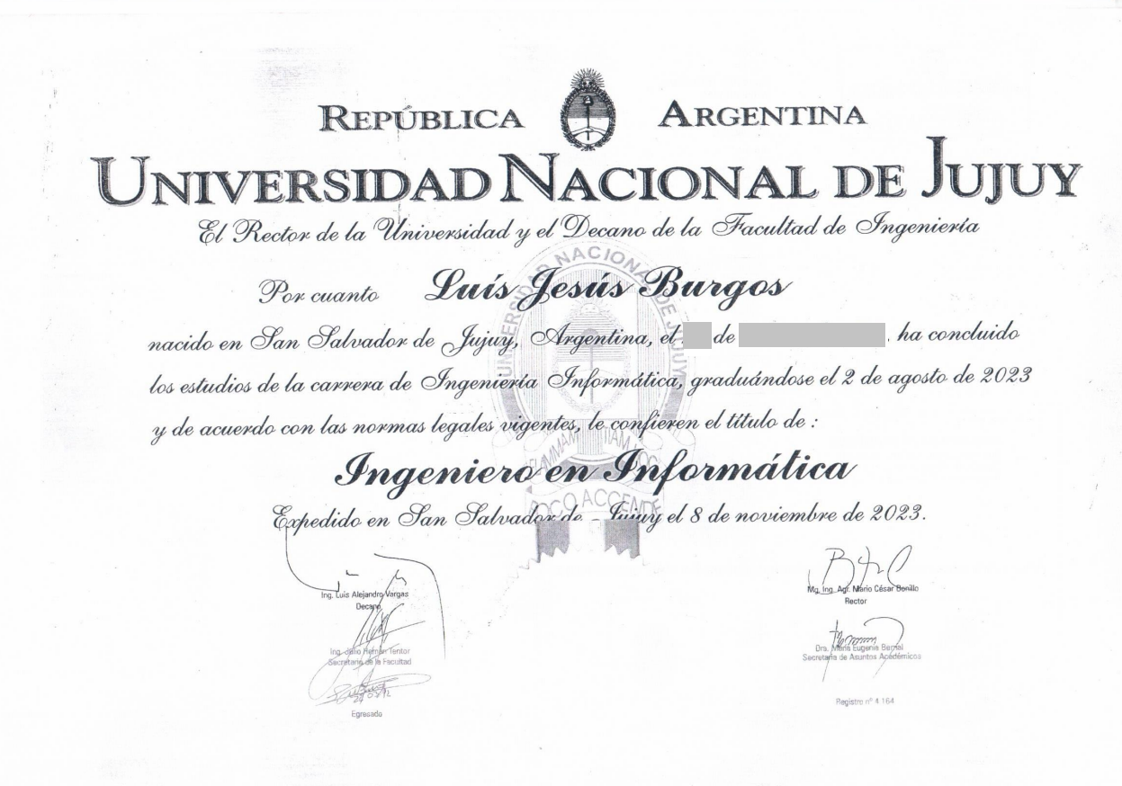 Título Ingeniero